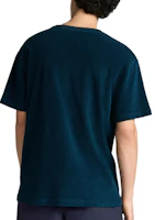 Purchase DIOR FW25 Blue Loose-Fit Embroidered Cotton T-Shirt. 593J696F3006-C580