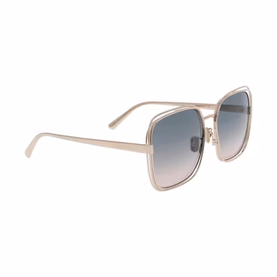 DIOR Gold Square Metal Sunglasses with Letter Logo Temple Design. FILDIORS1UD0AL