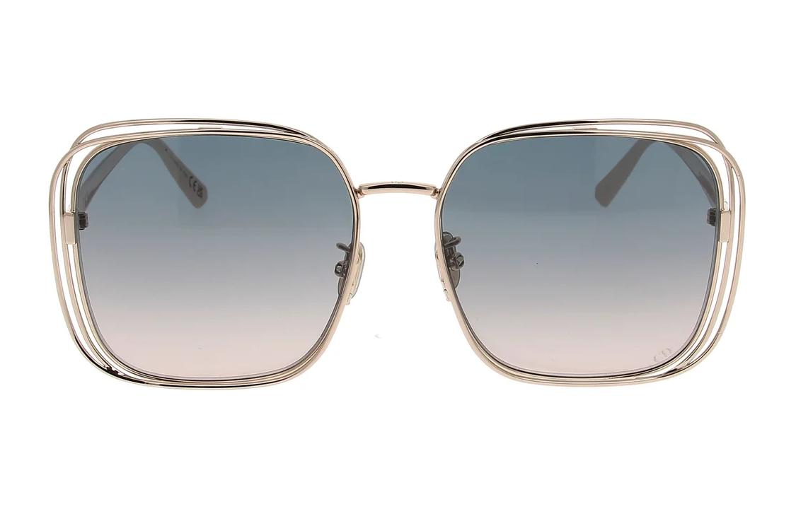 DIOR  Gold Square Metal Sunglasses with Letter Logo Temple Design. FILDIORS1UD0AL 圖 3