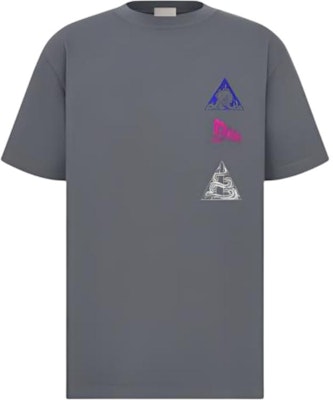 DIOR Graphic Print Loose Fit Crewneck T-Shirt - Grey. 393J696D0817C889 Order DIOR Graphic Print Loose Fit Crewneck T-Shirt - Grey. 393J696D0817C889