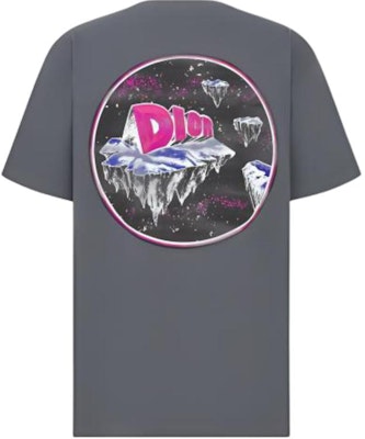 DIOR Graphic Print Loose Fit Crewneck T-Shirt - Grey. 393J696D0817C889 Lookbook DIOR Graphic Print Loose Fit Crewneck T-Shirt - Grey. 393J696D0817C889