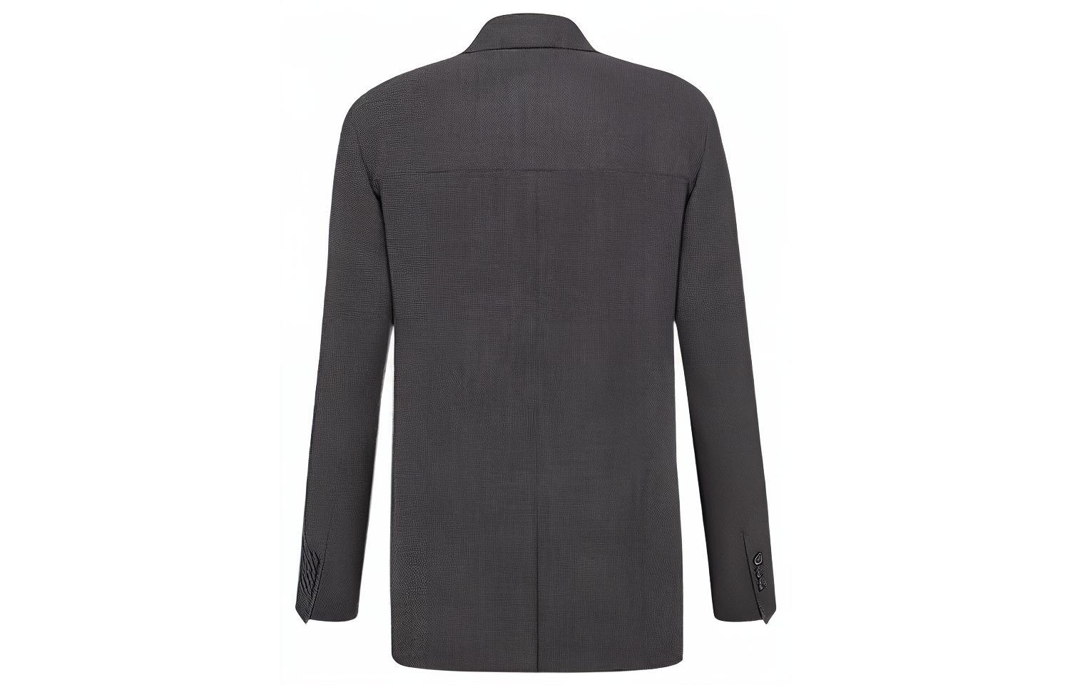 DIOR  Gray Single-Breasted Plaid Long-Sleeve Blazer Jacket 113C278A5605-C888 圖 3