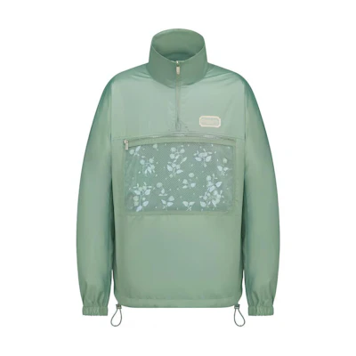 DIOR Green Half-Zip Stand Collar Long Sleeve Jacket 383C412B5768-C680