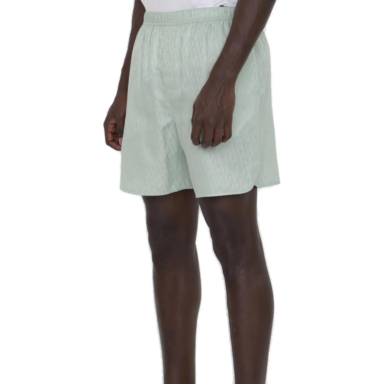 Lookbook Dior Celana Pendek Santai Monogram Hijau Pinggang Elastis 483C102A5231-C646