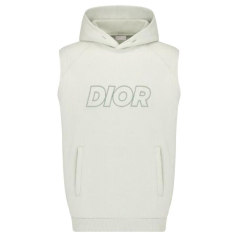 DIOR  Green Sleeveless Hoodie with Letter Print 393J638A0854-C686