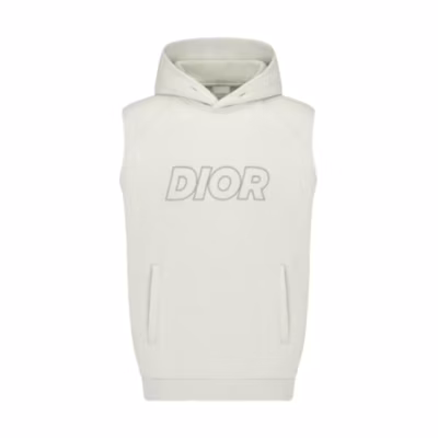 DIOR Green Sleeveless Hoodie with Letter Print 393J638A0854-C686