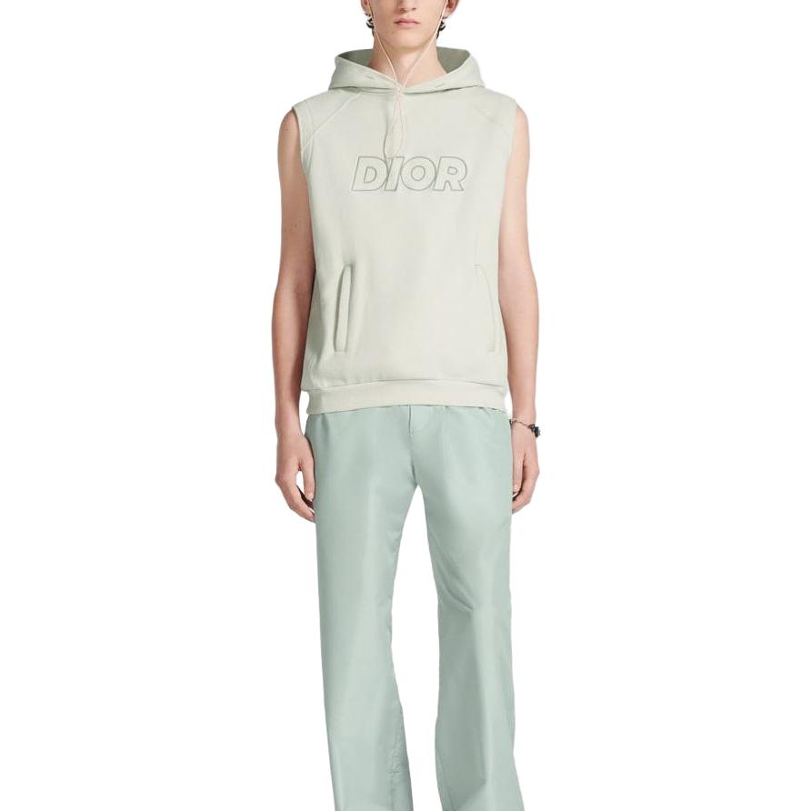 DIOR  Green Sleeveless Hoodie with Letter Print 393J638A0854-C686 圖 4