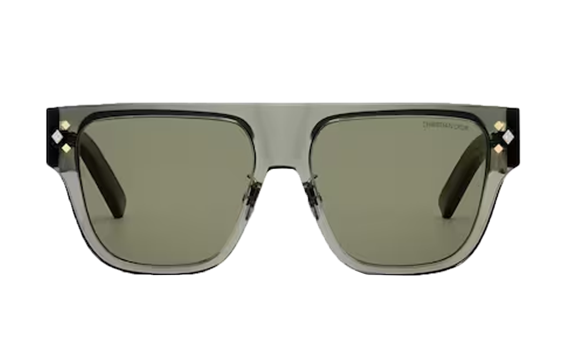 Lookbook DIOR Gafas de Sol Cuadradas Verdes de Acetato con Patillas Decorativas. CDDMS6FXR55C0