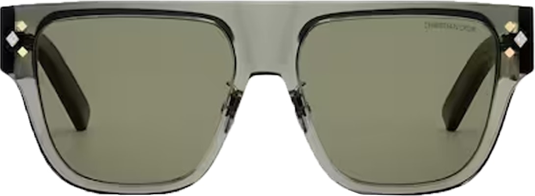 DIOR Gafas de Sol Cuadradas Verdes de Acetato con Patillas Decorativas. CDDMS6FXR55C0 Lookbook DIOR Gafas de Sol Cuadradas Verdes de Acetato con Patillas Decorativas. CDDMS6FXR55C0