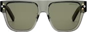 Lookbook DIOR Gafas de Sol Cuadradas Verdes de Acetato con Patillas Decorativas. CDDMS6FXR55C0