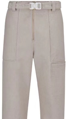 DIOR Grey Casual Pants with Solid Straight Cut and Utility Buckle. 243C111A5641-C120 Shop DIOR Grey Casual Pants with Solid Straight Cut and Utility Buckle. 243C111A5641-C120