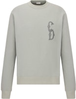 DIOR Grey Embroidered Crewneck Long-Sleeve Sweatshirt 343J699A053-1C888 DIOR Grey Embroidered Crewneck Long-Sleeve Sweatshirt 343J699A053-1C888