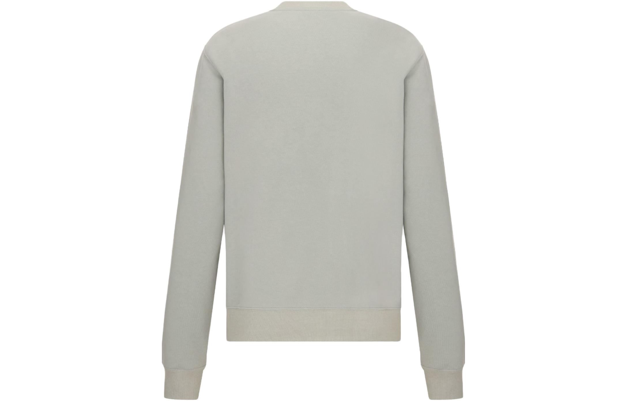 Lookbook ディオール グレー 刺繍入り クルーネック 長袖スウェットシャツ 343J699A053-1C888