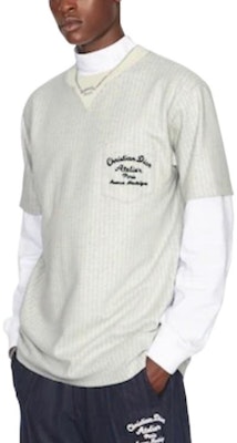 ディオール グレー ロゴプリント クルーネック 半袖 Tシャツ. 213J637A0739-C075 4