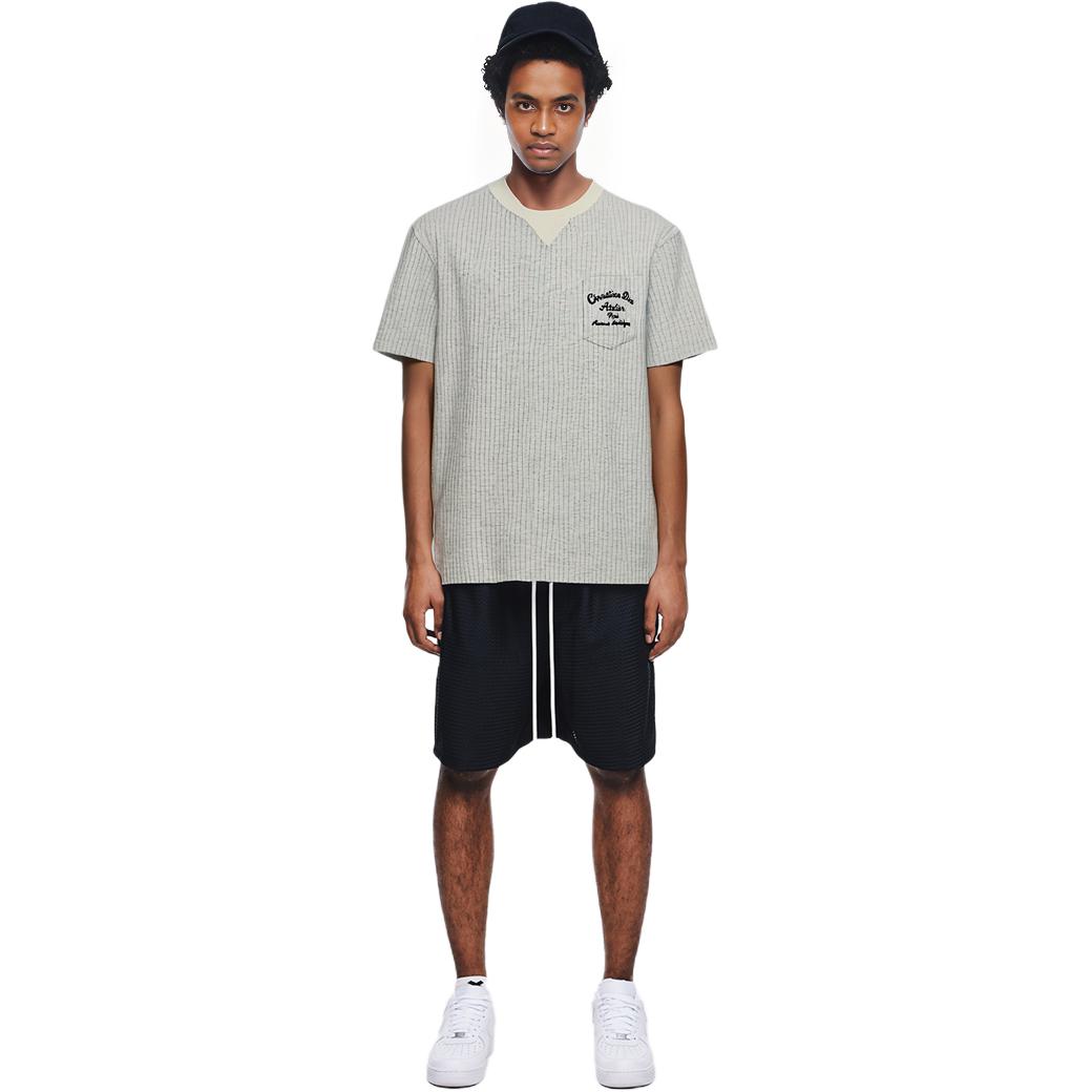 Purchase ディオール グレー ロゴプリント クルーネック 半袖 Tシャツ. 213J637A0739-C075