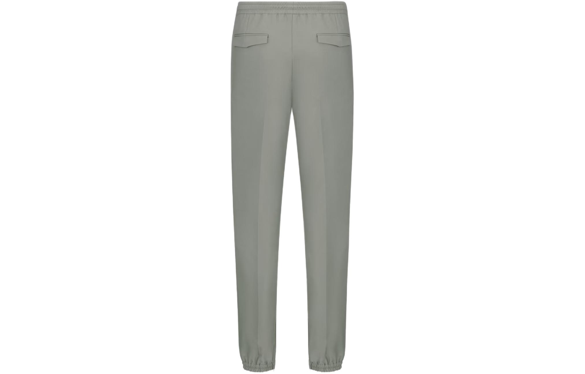 Lookbook 迪奥灰色中腰束带休闲风运动裤。 733C138E6107-C800