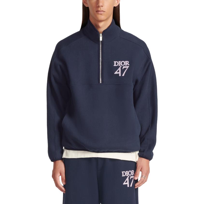 Shop DIOR 半拉鍊休閒運動上衣 413J434A0879-C088