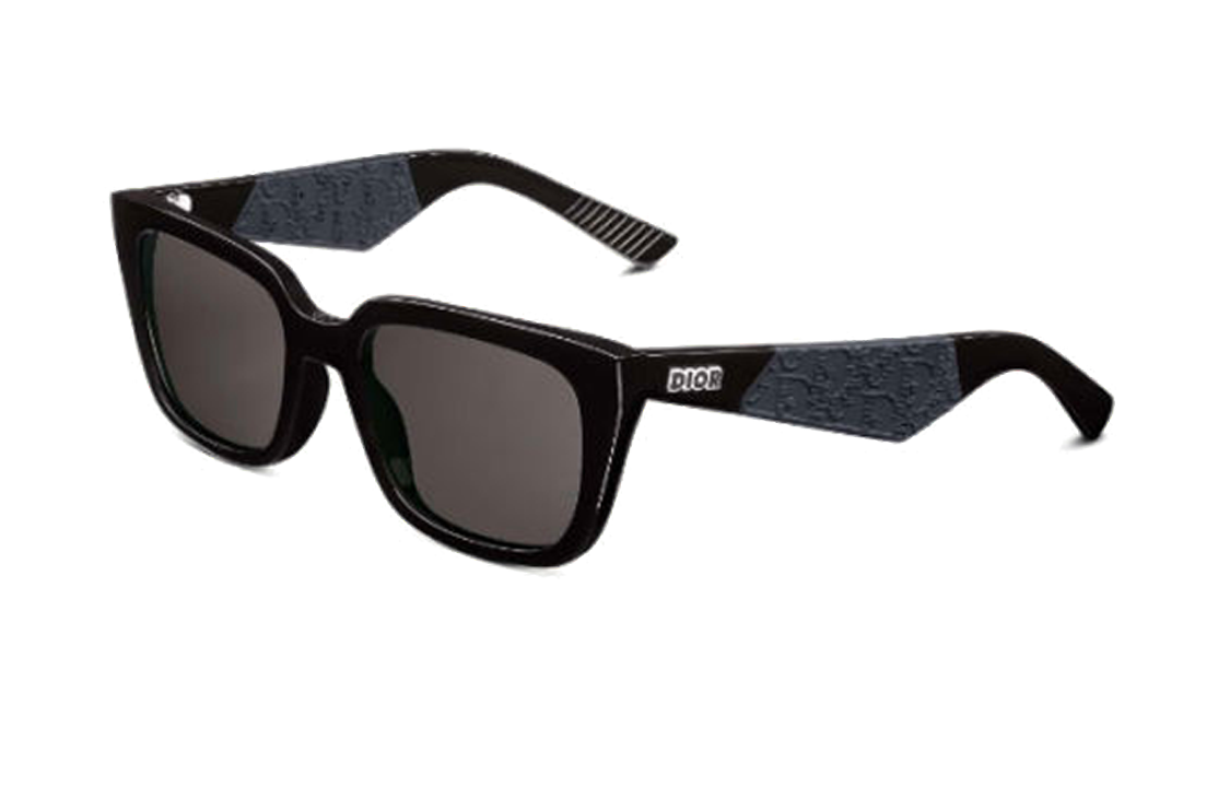 Dior  Irregular Black Sunglasses with Logo Temple Design DB27S2IRR