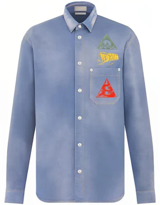 DIOR Baju Lengan Panjang Biru Muda dengan Corak Polos. 013D580E324X-C589 Buy DIOR Baju Lengan Panjang Biru Muda dengan Corak Polos. 013D580E324X-C589