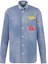Order DIOR Baju Lengan Panjang Biru Muda dengan Corak Polos. 013D580E324X-C589