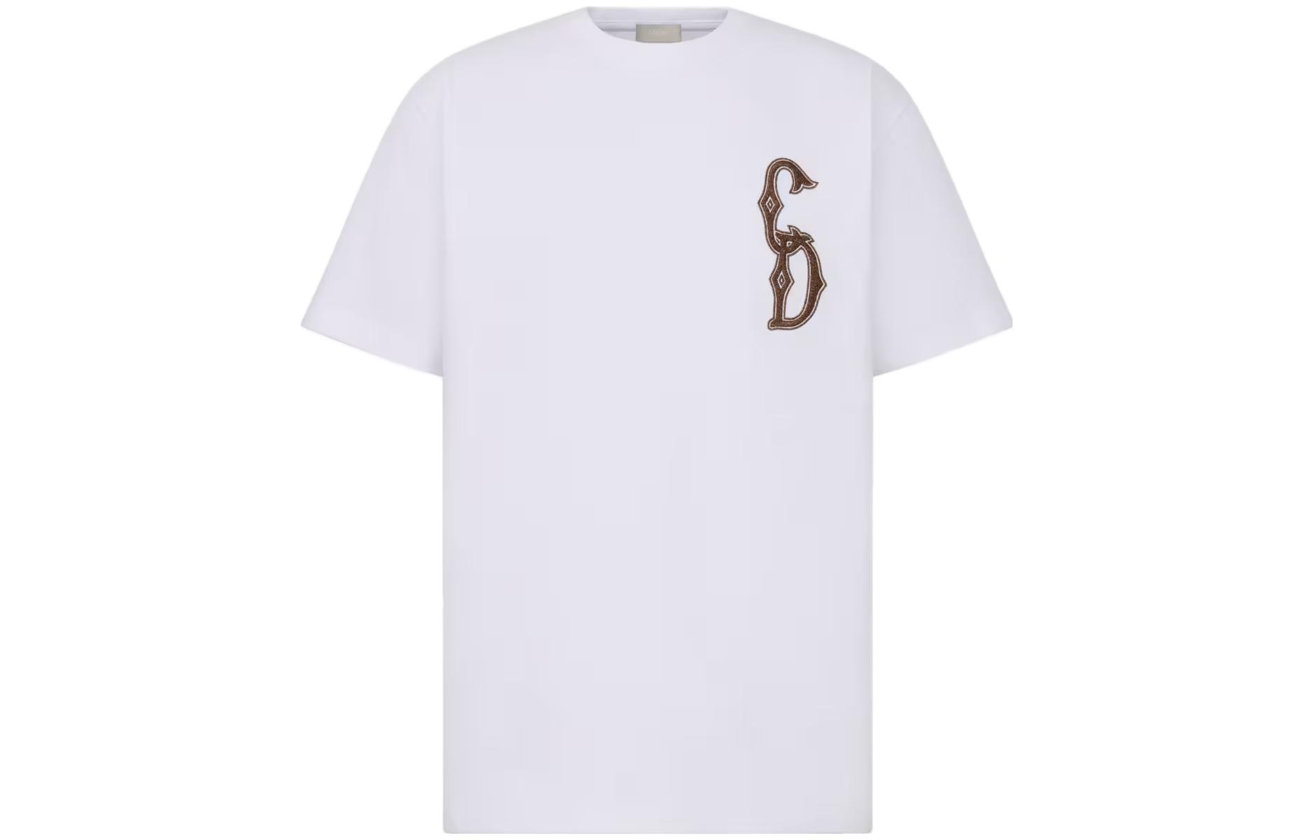 DIOR  Logo Print Casual Crewneck Short Sleeve T-Shirt 343J637A0554-C087