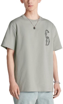 디올 로고 프린트 캐주얼 반팔 크루넥 티셔츠 343J637A0554-C087 Purchase 디올 로고 프린트 캐주얼 반팔 크루넥 티셔츠 343J637A0554-C087