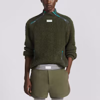 Shop DIOR Military Green Solid Turtleneck Slim-Fit Long Sleeve Sweater. 383M640AT547-C688