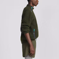 Details for DIOR Military Green Solid Turtleneck Slim-Fit Long Sleeve Sweater. 383M640AT547-C688