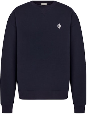 DIOR 深藍色圓領衛衣,純色設計,刺繡標誌。 393J674A0531-C588 Order DIOR 深藍色圓領衛衣,純色設計,刺繡標誌。 393J674A0531-C588