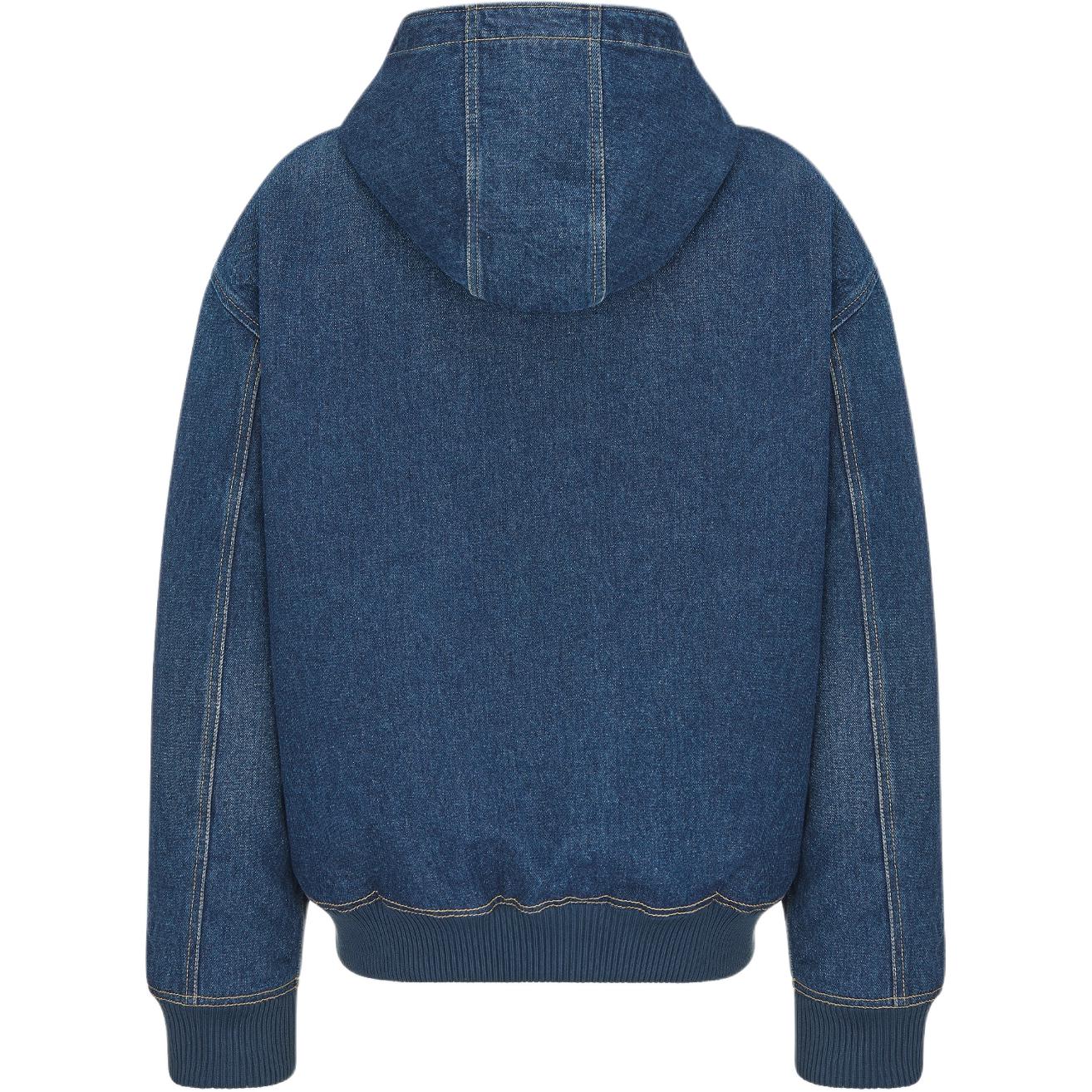 Lookbook DIOR  Navy Blue Solid Letter Print Zip-Up Hoodie Jacket. 443D494A389X-C580