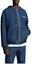 Shop DIOR Navy Blue Solid Letter Print Zip-Up Hoodie Jacket. 443D494A389X-C580