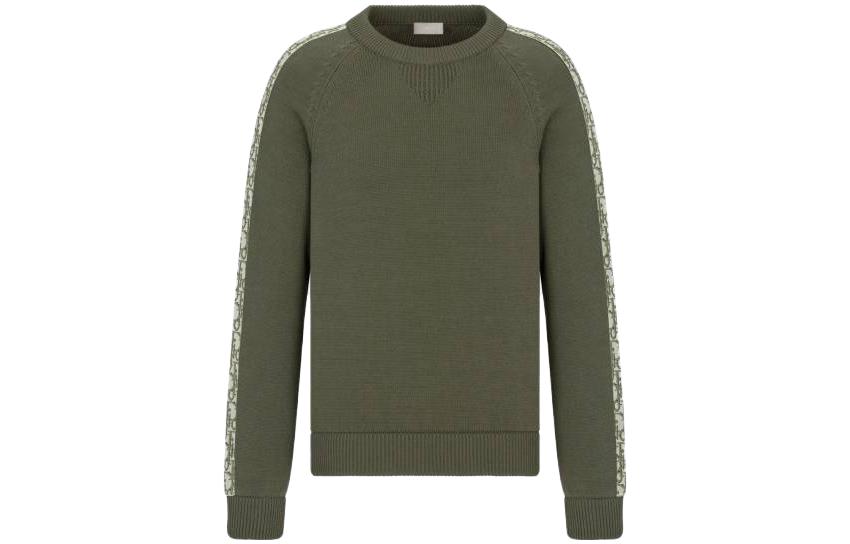 Order Dior Oversized Crewneck Sweater Rajut Hijau Army 113M638AT187-C686