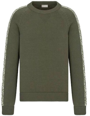 Dior Oversized Crewneck Knit Sweater Army Green 113M638AT187-C686 Order Dior Oversized Crewneck Knit Sweater Army Green 113M638AT187-C686