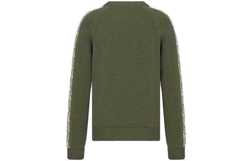 Lookbook Dior Oversized Crewneck Sweater Rajut Hijau Army 113M638AT187-C686