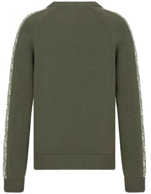 Dior Oversized Crewneck Knit Sweater Army Green 113M638AT187-C686 Lookbook Dior Oversized Crewneck Knit Sweater Army Green 113M638AT187-C686