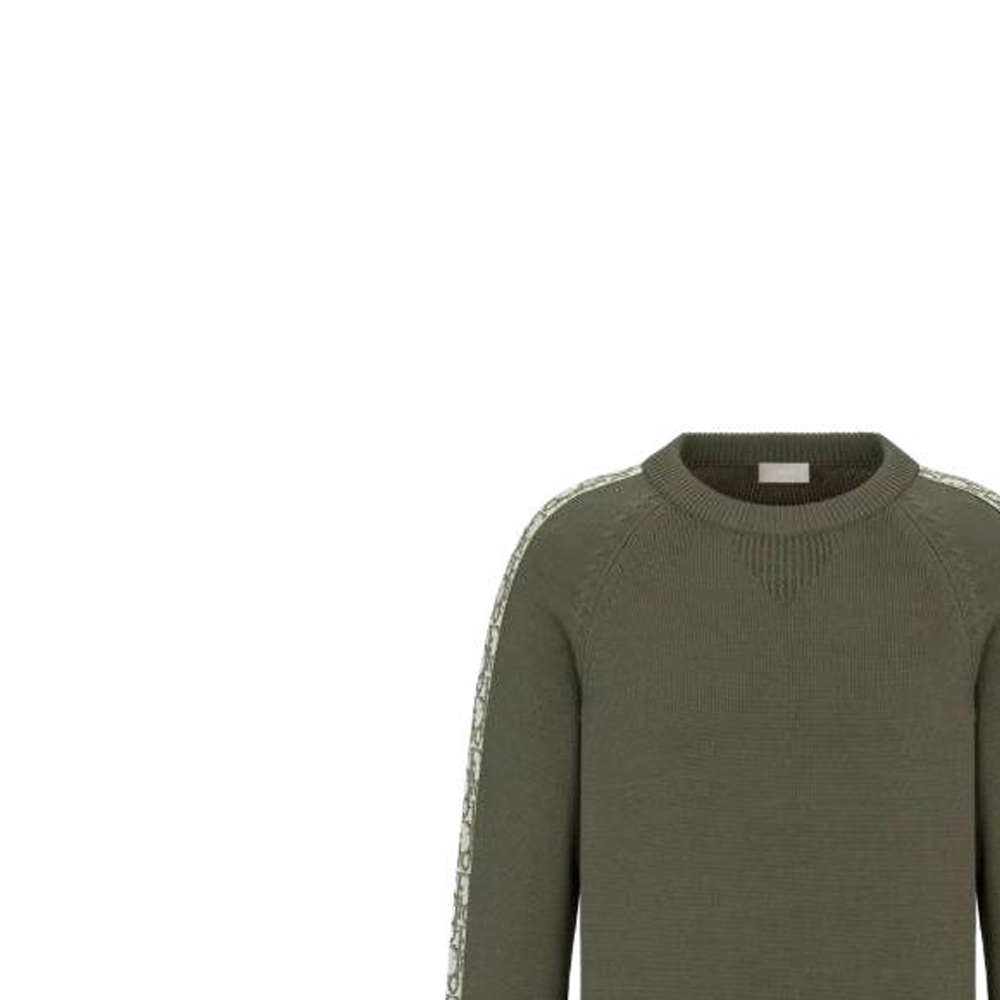 Details for Dior Oversized Crewneck Sweater Rajut Hijau Army 113M638AT187-C686