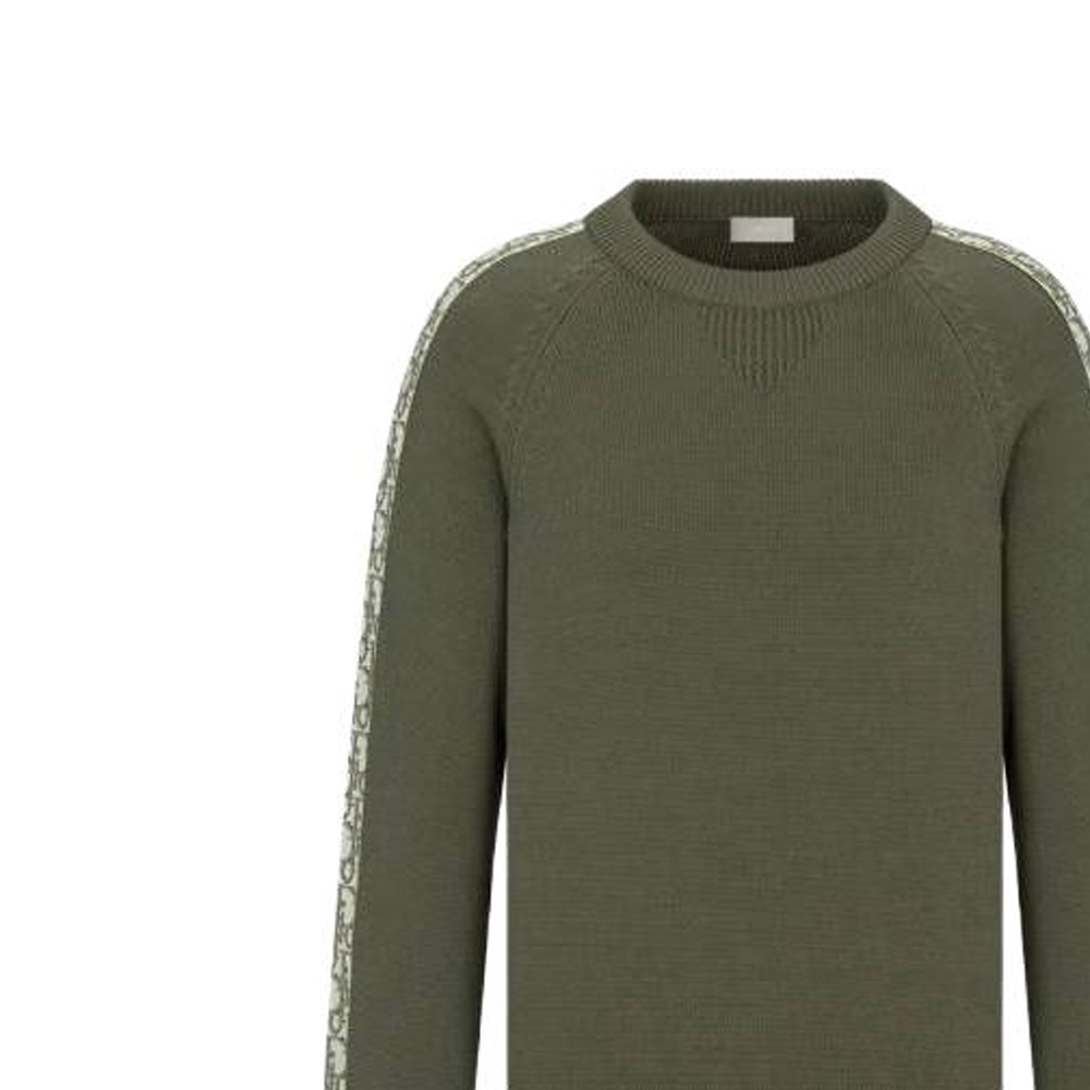 Sizing Dior Oversized Crewneck Sweater Rajut Hijau Army 113M638AT187-C686