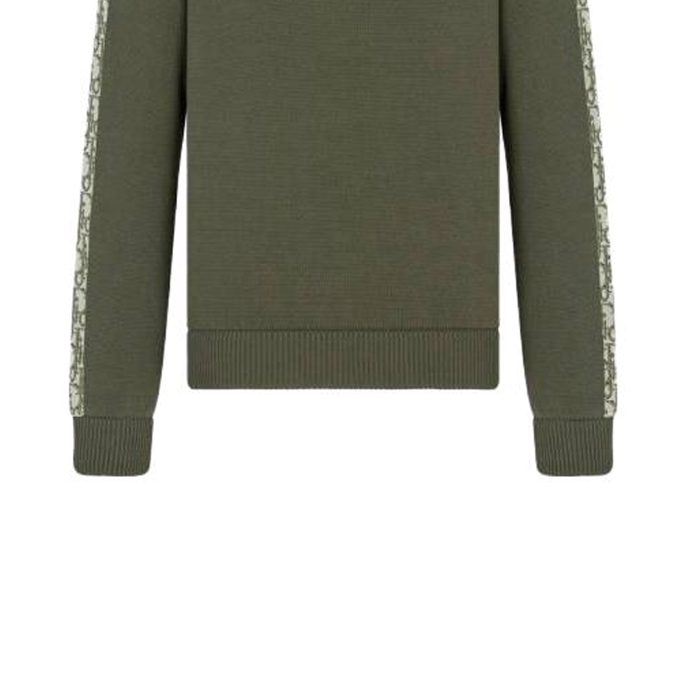 Cheap Dior Oversized Crewneck Sweater Rajut Hijau Army 113M638AT187-C686