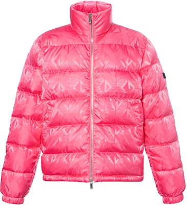 DIOR Pink Quilted Logo Full-Zip Jacket with Stand Collar and Long Sleeves. 943C449C5711-C489 Buy DIOR Pink Quilted Logo Full-Zip Jacket with Stand Collar and Long Sleeves. 943C449C5711-C489
