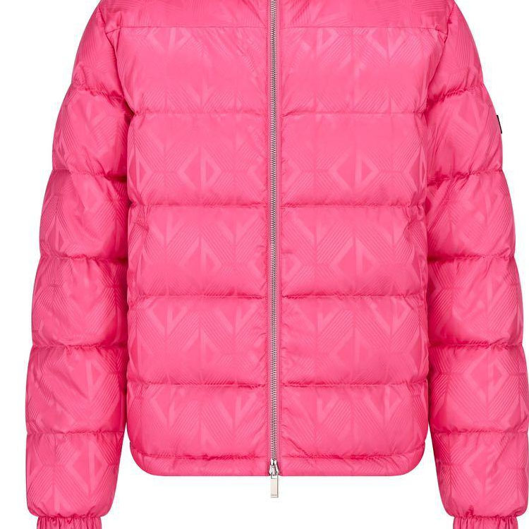 Cheap DIOR  Pink Quilted Logo Full-Zip Jacket with Stand Collar and Long Sleeves. 943C449C5711-C489