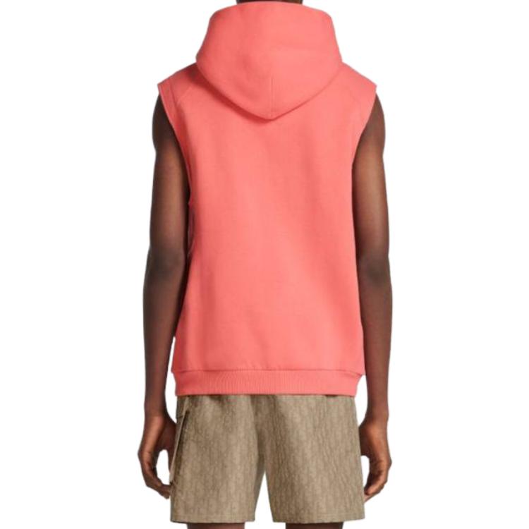 DIOR  Pink Sleeveless Hoodie with Logo Lettering Design. 393J638A0854-C282 圖 5