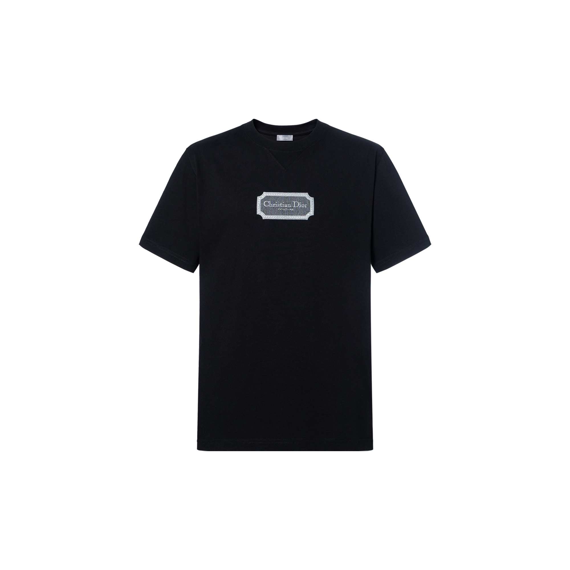 Order 디올 블랙 크루넥 기본 티셔츠 343J696C0554-C988