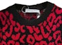 Purchase 디올 레드 레오파드 프린트 반팔 니트 상의. 144S73AM067-0018