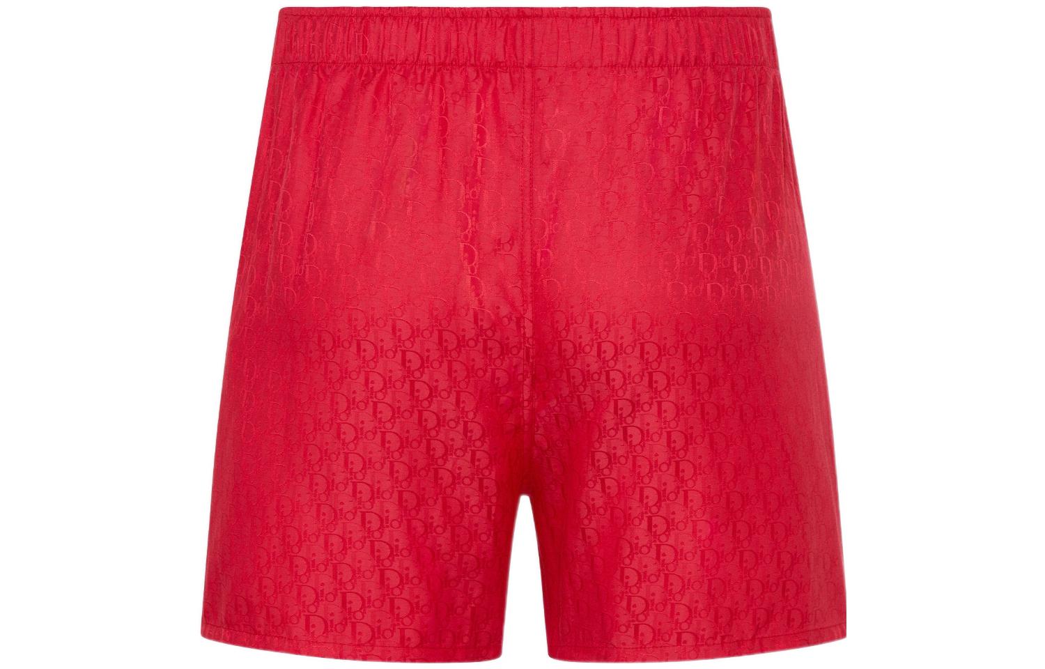 Lookbook DIOR Celana Pendek Kasual Logo Monogram Merah. 313B157A5231-C37