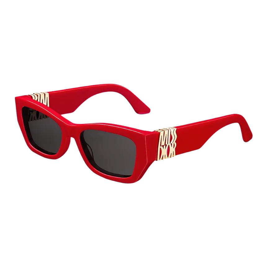 DIOR  Red Square Sunglasses with Gold Letter Logo. MISSS1FXR_35A0