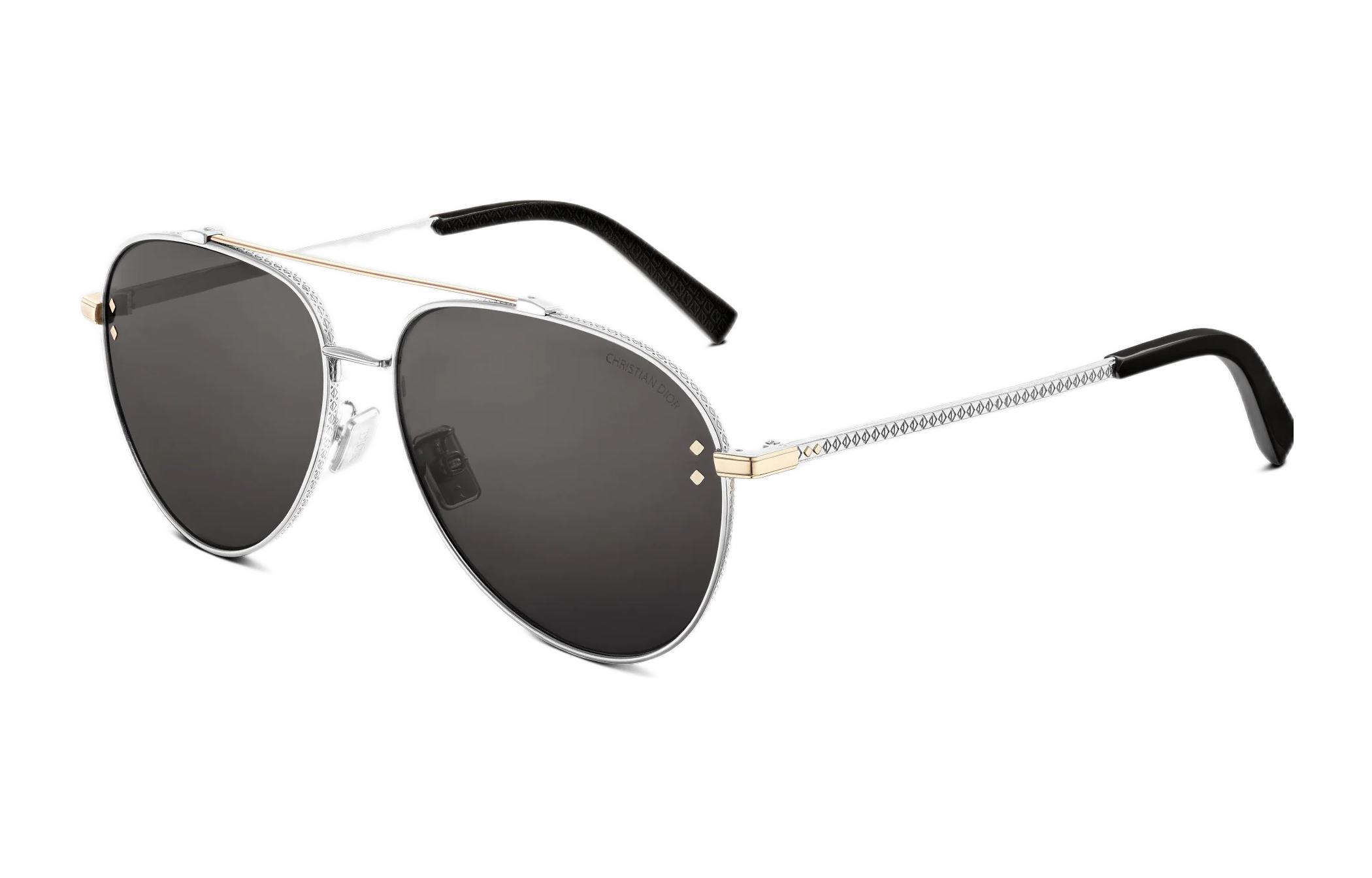 Dior  Silver Aviator Alloy Frame Fashion Sunglasses. CDDMA1UXR_F2A0