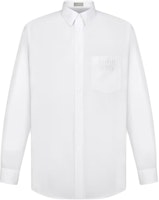 DIOR Slim Fit Long Sleeve White Shirt with Solid Color and Buttoned Collar 413C516B1581-C080 DIOR Slim Fit Long Sleeve White Shirt with Solid Color and Buttoned Collar 413C516B1581-C080
