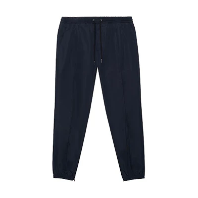DIOR Solid Color Knit Jogger Pants with Mid-Waist Drawstring - Navy Blue 733C138E4533-C540