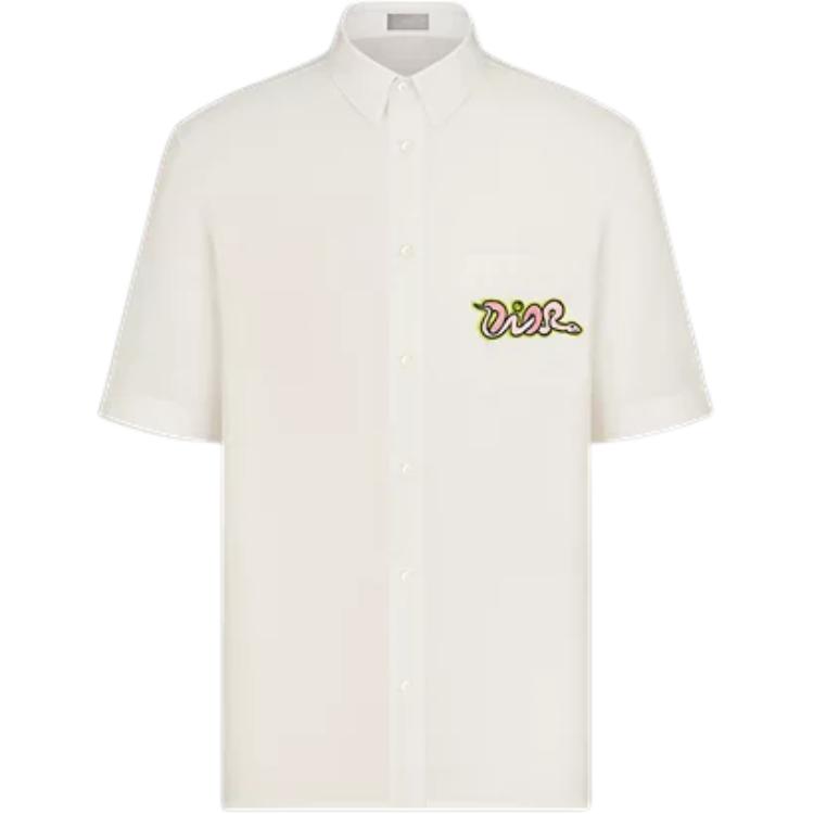 Order Dior  Solid Color Logo Polo Shirt - Off White 393C532E7017-C020