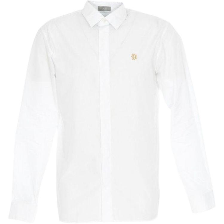 DIOR  Solid Color Logo Square Neck Long Sleeve Shirt. 923C518W8444-081
